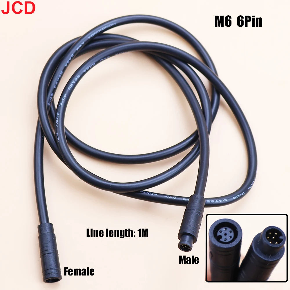 1pcs M6 M8 2 3 4 5 6 Pin Electric Bicycle Butt Joint Plug For Ebike Display Cable Male to Female Waterproof Aviation Connector