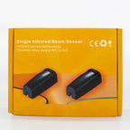 Photocell Automatic Gate Door Safety Sensor Alarm Infrared Beam Sensor Photocell 15m Detect Range 12~24V 3.6V Battery Powered