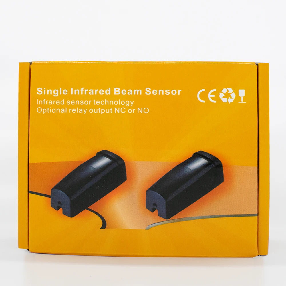 Photocell Automatic Gate Door Safety Sensor Alarm Infrared Beam Sensor Photocell 15m Detect Range 12~24V 3.6V Battery Powered