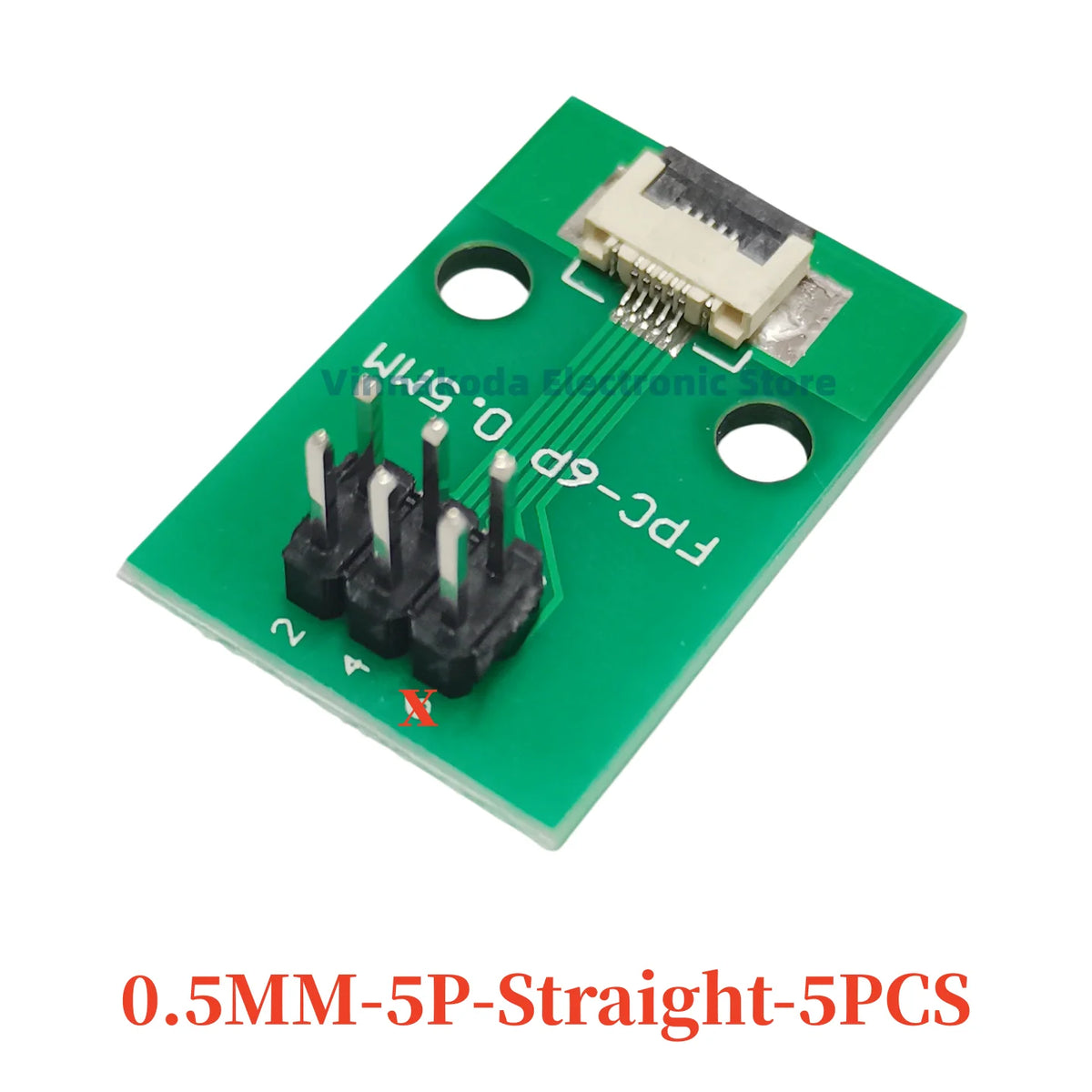 5PCS FFC/FPC Adapter Board 0.5MM-5P to 2.54MM Welded 0.5MM-5P Flip-top Connector