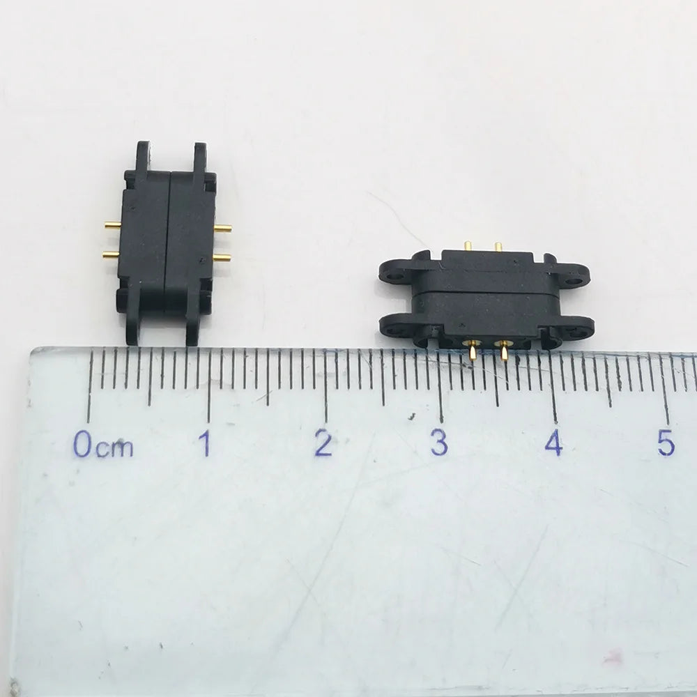 1-10pcs 2A DC Magnetic Pogo Pin Connector 2Pin 3Pin  Pogopin Male Female Spring Loaded DC Power Socket 2P 3P