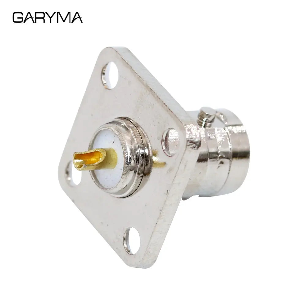 5Pcs Q9 BNC Female Jack 4-holes Flange Solder Panel Mount RF Adapter Coaxial BNC Female Jack Brass