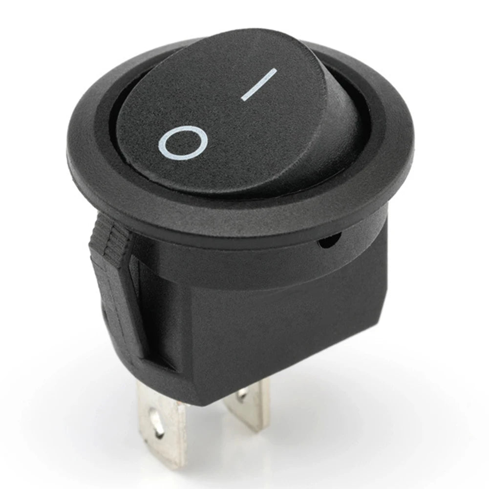 5/10PCS ON/Off Round Rocker Switches SPST 20mm Mini 12 Volt DC Mini Circle Toggle Switch 12V for Car Automotive RV 2 Pin
