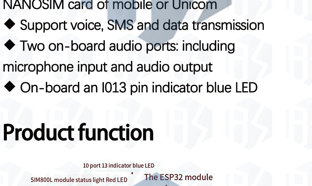 TTGO T-Call V1.3 ESP32 Wireless Module SIM Antenna SIM Card SIM800L Module And GSM/GPRS Antenna for arduino