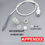 RJ45 8 Pin Female Socket Network Camera Waterproof Pigtail Terminal Block 1.25 Single-end Network Port Cable Tp12v Poe Connector