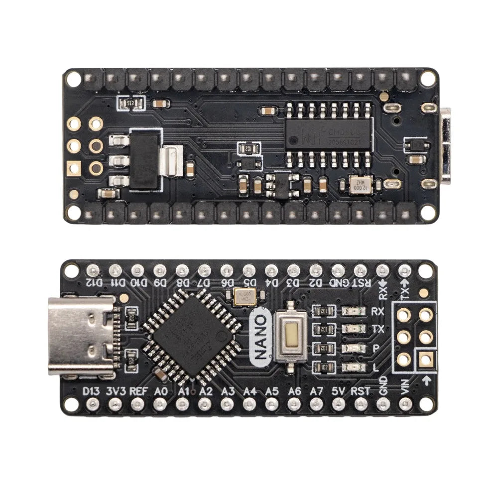 Arduino Nano V3.0 Development Module ATmega328P Chip Mini USB Port Compatible with Official Board for Maker STEM Teaching Robot