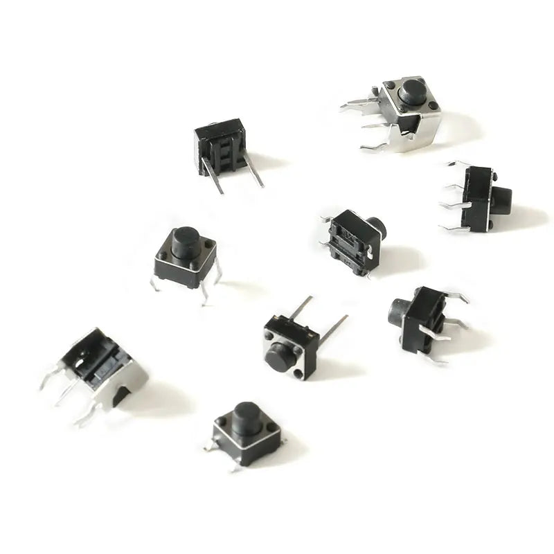 100PCS/20PCS 6*6*7 6*6*5 6*6*4.3MM Micro Touch Tactile Push Button Switch Horizontal Two-legged 7MM 5MM 4.3MM