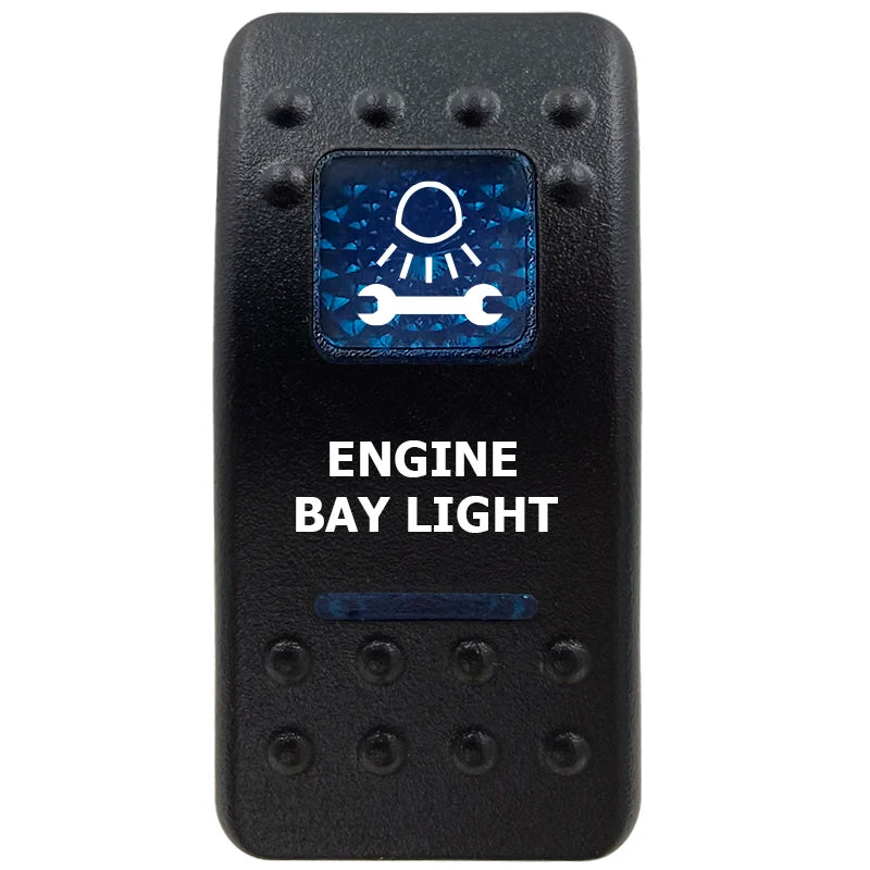 12V Marine Grade Rocker Switch SPST/ON OFF, DPDT/(ON) OFF (ON) Blue Led Light Bar for Carling ARB NARVA Replace Waterproof IP66