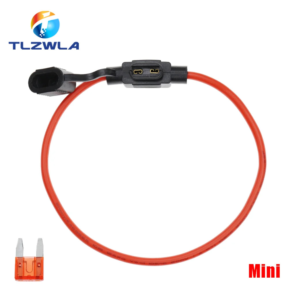 Waterproof 32V Mini Small Medium Auto Fuse Holder 18/1614/12/10AWG And Car Blade Fuse 3A 5A 7.5A 10A 15A 20A Standard/Mini/Micro