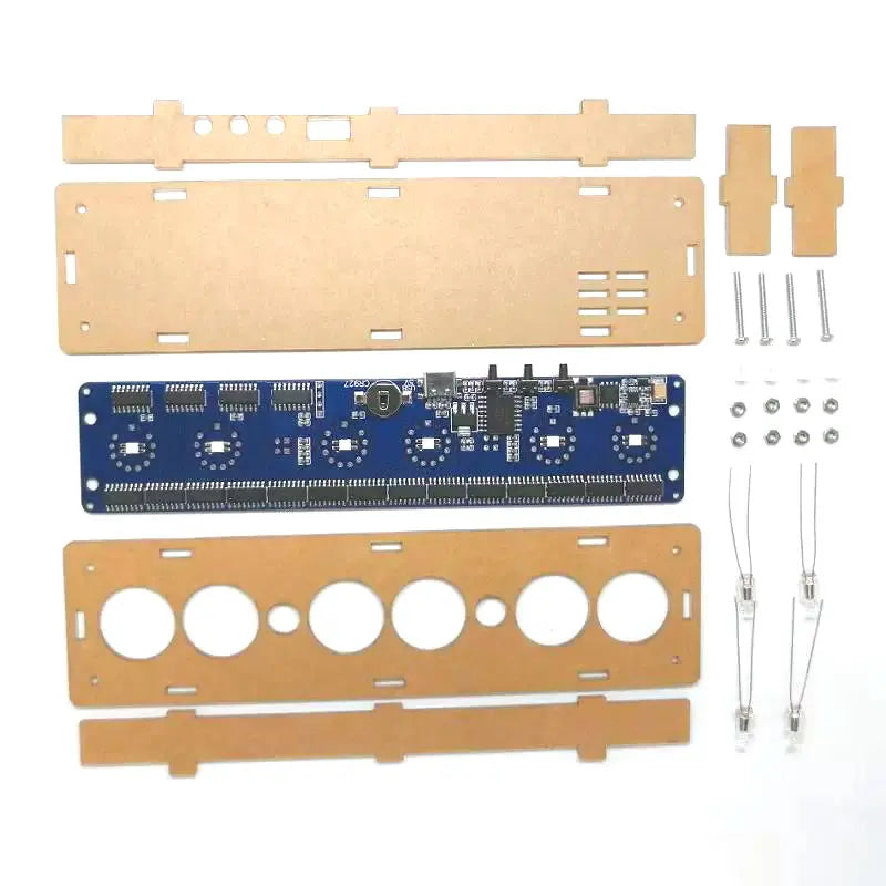 Nixie Tube Clock Table DIY Kit, 6-bit, DS3231, IN14
