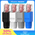 Natalink Tool-Free RJ45 Connector, CAT6A  CAT6 Field Termination Plug, RJ45 Tool Less Gold Plated Modular Plug,