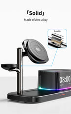Super Fast QI2.2 25W Magnetic Wireless Charger Station For Galaxy S25/S26 iPhone 17 16 Pro Max Apple& Galaxy Watch Airpods Buds