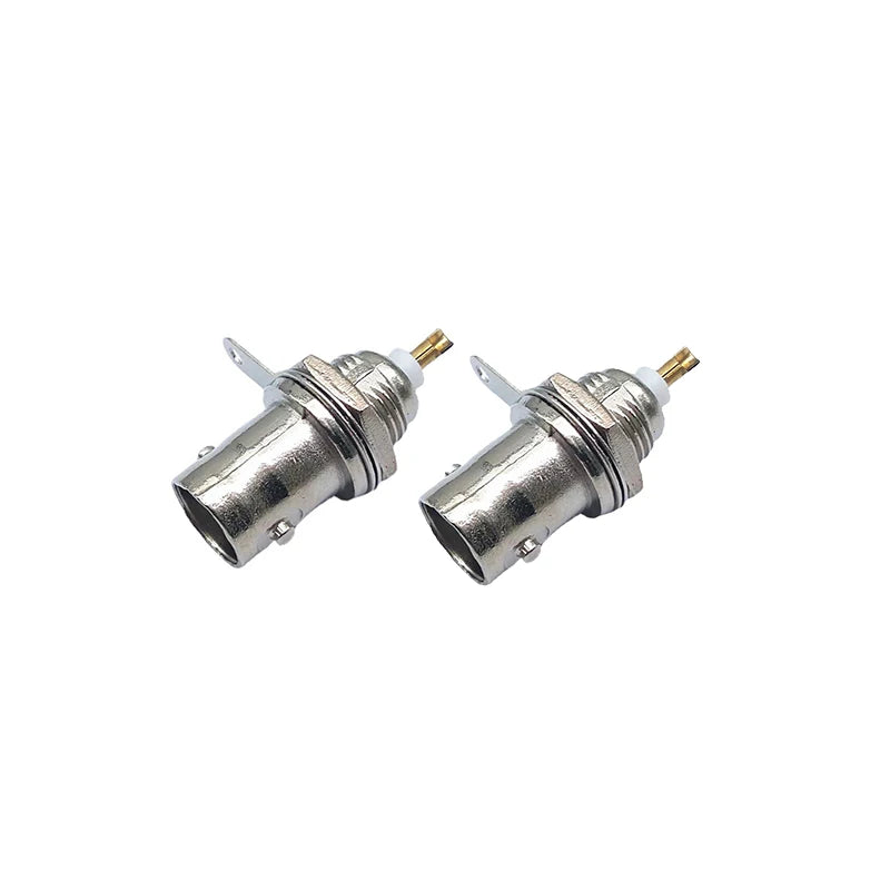 2/5/10pcs BNC Female Connectors Adapter Panel Chassis Mount Coaxial Cable Gold Plated Copper Core NC Female Welding Machine B5