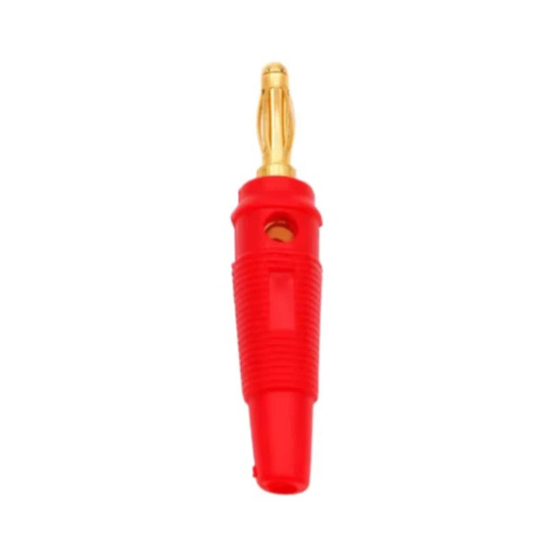 2/5PCS 4mm Gold Plated Banana Plug Speaker Cable Wire Connector Pin Socket Multi-Color for Audio DIY