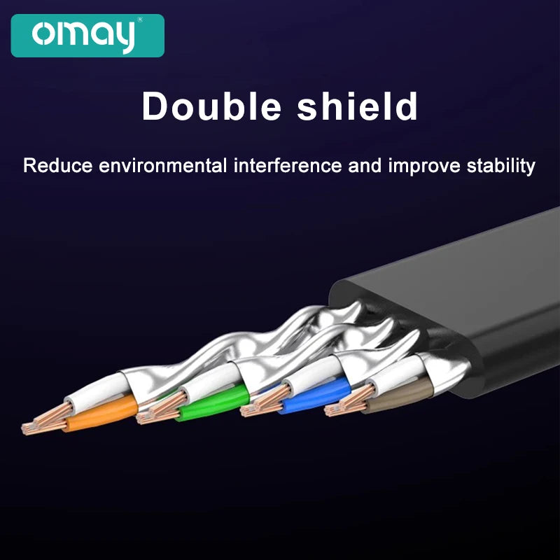 CAT7 Ethernet Cable Flat Lan 0.2m 0.3m RJ45 Network Cable Shield Lan Cable UTP Flat for Patch Panel RJ45 for Modem Router