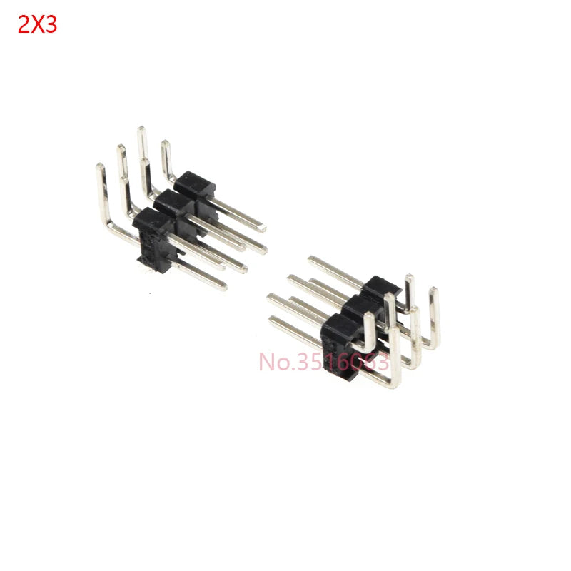 10PCS Double row MALE 2.54MM PITCH Right Angle PIN Header connector 2*2/3/4/5/6/7/8/9/10/16/20/40 PIN/P 2x/3/4/5/6/8/10/16/20/40