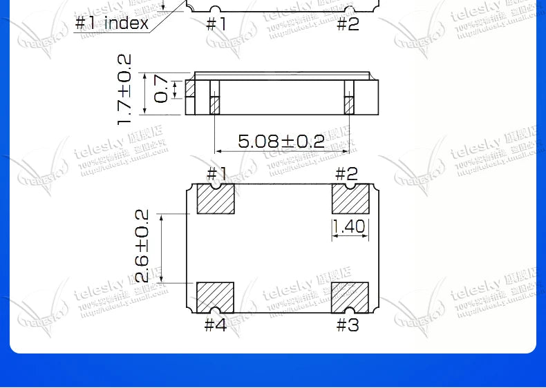 7050 SMD Active Crystal Oscillator SMD Active Clock Oscillator 5x7mm 4-pin 25M 25MHz 4M 6M/8/12/24/25/27/30/32/40/48/50/100M