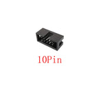 10Pcs DC3 2.54mm Pitch Double Row Male Socket Straight IDC Box Headers PCB Connector 6/8/10/12/14/16/18/20/24/26/30/34/40/50 Pin
