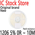 5000Pcs SMD Resistor 1/2W 0 1 10 39 100 150 220 330 Ohm 1K 2.2K 10K 100K 0R 1R 10R 100R 150R 220R 330R 1M Ohm 1206 5% 0R ~ 10M