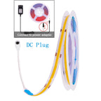 DC 5V LED COB Strip Light USB High Density Linear Lighting 320LED Flexible Tape Lights Warm Natural White Red Blue Green Decor