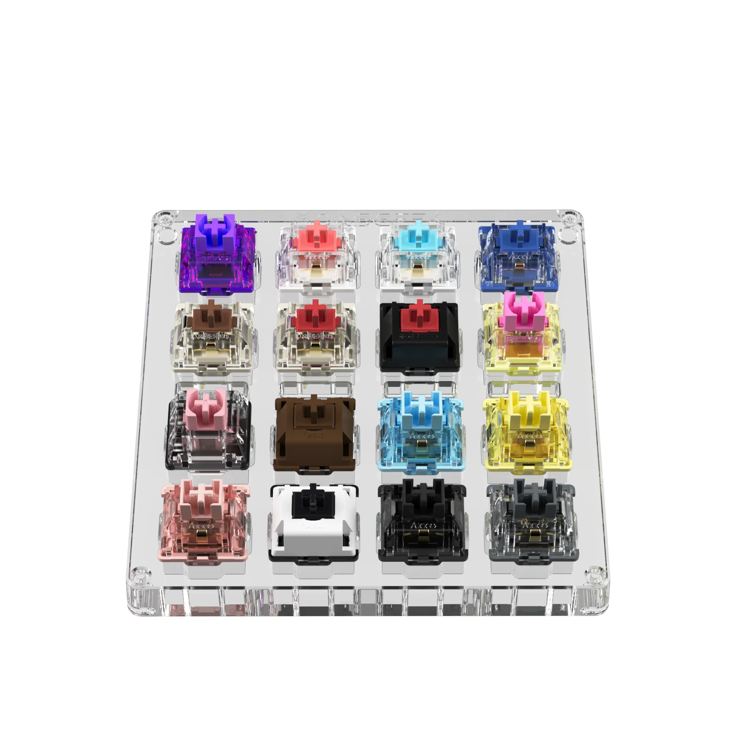 Akko x MonsGeek Acrylic 16-key Switch Tester Linear/Tactile/Clicky/Silent Switches(Subject to the Actual Product)
