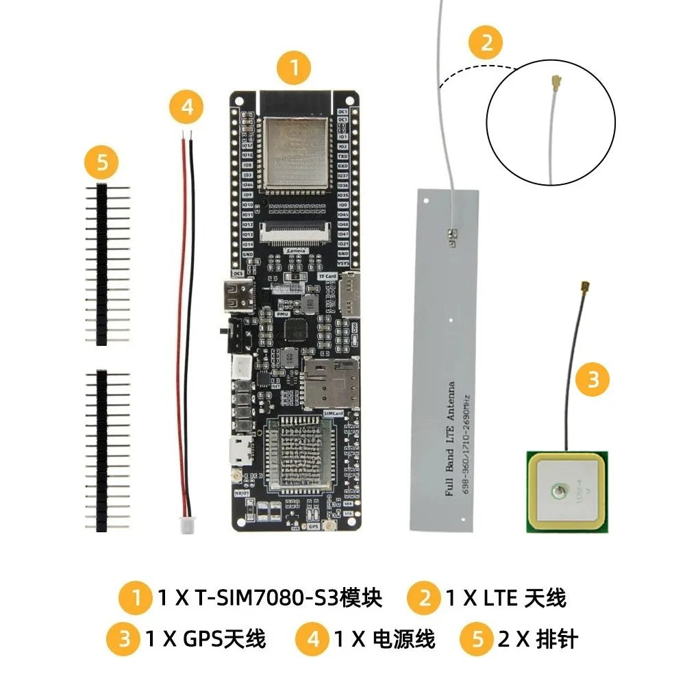ESP32-S3 SIM7080G Development Board Cat-M NB-IoT TF Card PMU WiFi Bluetooth IoT Module