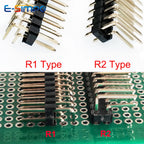 10/20Pcs 0.8u Gold Plated 40 Pin 1x40 Single Double Row/Right Angle Male 2.54 Breakable Header Connector Strip for Arduino Black
