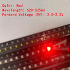 1 full reel(3K/4Kpcs) High Brightness SMD LED Chips 0402/0603/0805/1206 Red/Yellow/Blue/Green / White, Light Emitting Diode