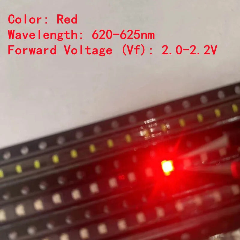 1 full reel(3K/4Kpcs) High Brightness SMD LED Chips 0402/0603/0805/1206 Red/Yellow/Blue/Green / White, Light Emitting Diode