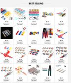 240PCS/Boxed Mixed pack Assorted Insulated Bullet/spade Butt Crimp Terminals Set  Electrical Wire Connector Blue Yellow Red