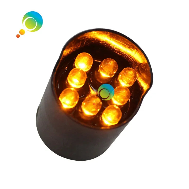 10pcs Mini LED Traffic Signal Light Pixel Cluster 26mm Diameter Yellow Blue Red White Green Replacement Lights for Traffic Signa