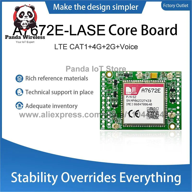 SIMcom A7672E-FASE A7672E-LASE A7672SA-FASE A7672SA-LASE A7672G-LABE Core Board LTE CAT1+4G+2G A7672 With FPC GPS Antenna