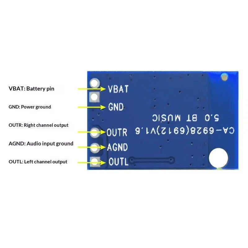 CA6928 Mono Bluetooth 50 Audio Module Amplifier Board 1 5Pcs Quick Connection for Mobile Bluetooth Audio Box