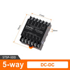Optically Isolated Multi-Circuit Solid State Relay Module 24V DC Control DC DIN-Rail Module 220V AC PLC Output Amplifier Control