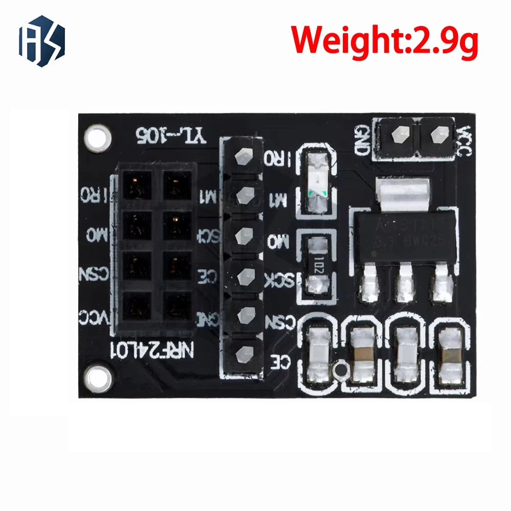 8Pin NRF24L01 Socket-Type Adapter Board 1PCS - Wireless Transceiver Module Carrier | For 51 MCU Projects