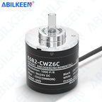 ABILKEEN E6B2 Series 40MM Incremental Rotary Encoder with 6MM Solid Shaft 100~5000 PPR Pluse Magnetoelectric Rotary Encoder