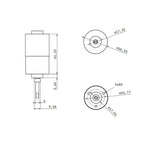 1PCS 36BL61 BLDC DC Brushless Motor 24V 36V 48V Three-phase Eight-wire with Hall Sensor 10W 2000RPM-3000RPM Brushless Motor
