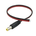 DC Power Pigtail Cable 5.5x2.1mm 25cm Male Female DC Connector Plug 22 AWG Barrel Jack Connector for CCTV Camera LED Strip Light