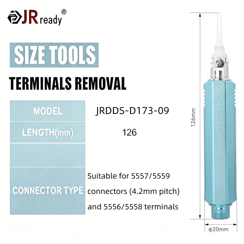 JRready JRDDS Series Terminal Tool Suitable For 5557/5559/Molex MX/AMP MCP 1.5K Connectors & VW/Audi/Skoda Automotive Terminals