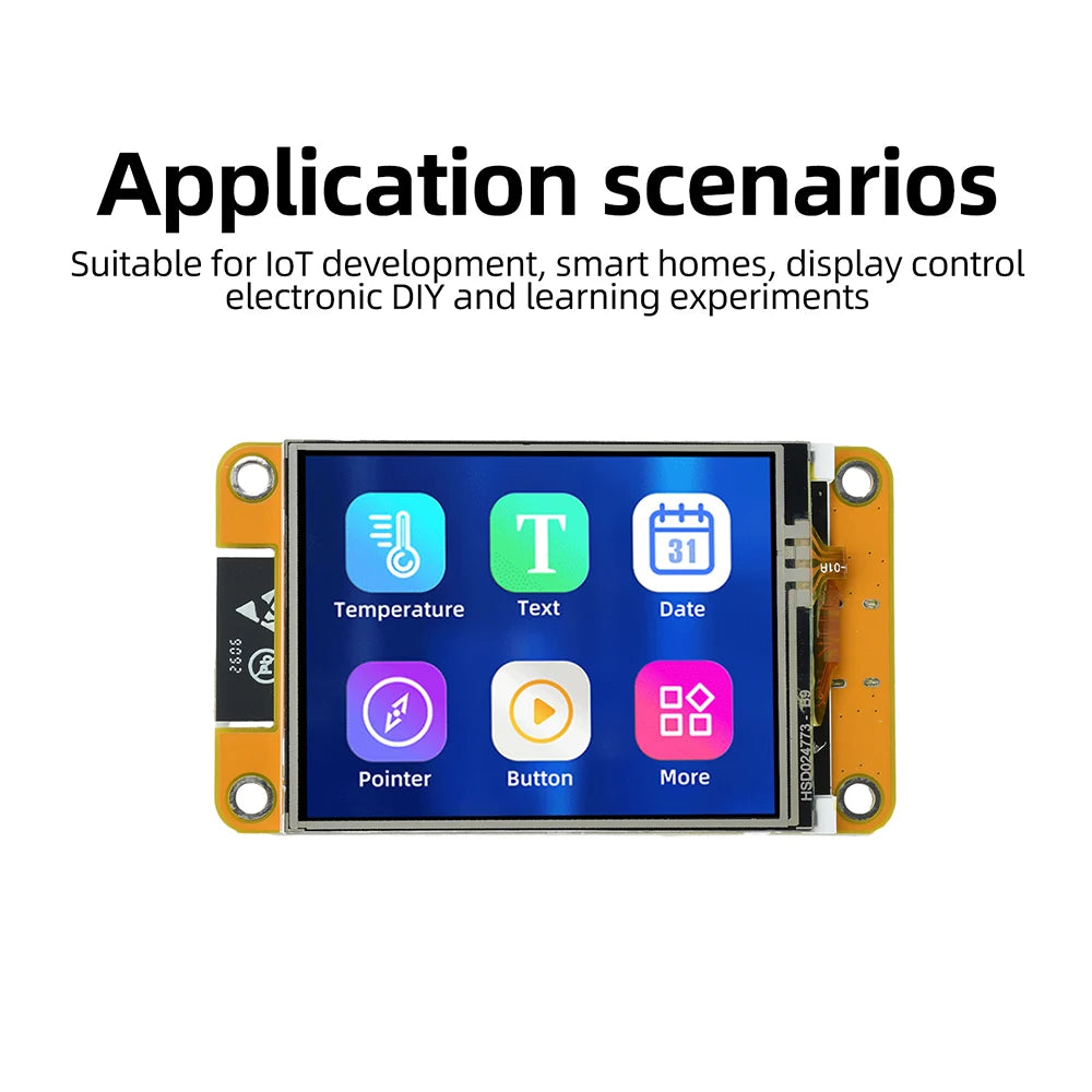 ESP32 2.4-Inch Capacitive Touch Display Wifi Bluetooth Development Board 240 x 320 Resolution Development Board CH340 Type C