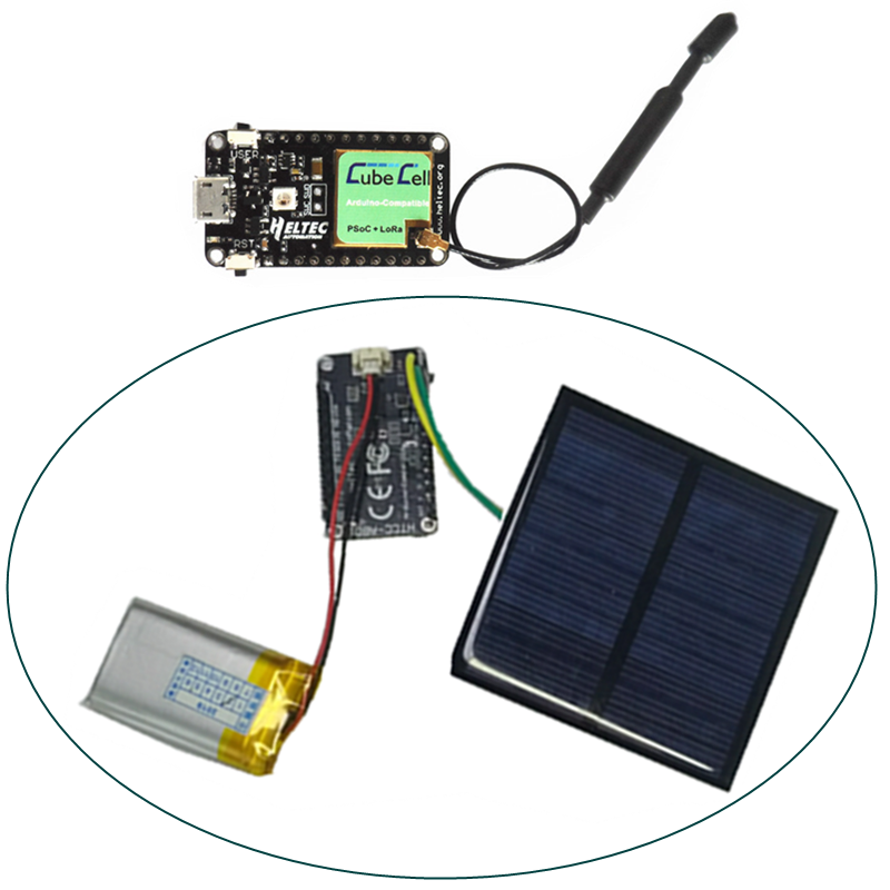 Heltec Lora Node ASR650x CubeCell AB01V2  Development board for arduino with solar panel