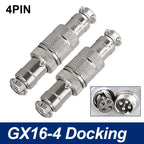 GX16 Docking Aviation Connector 2 3 4 5 6 7 8 9 10 Pin Male Female Plug Socket Inline Wire Panel Cable Connector Adapter Joint