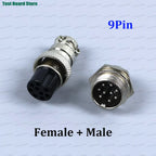 1/5/10Set GX16 Aviation Connector 2 3 4 5 6 7 8 9 10 Pin Male Plug Female Socket Waterproof Circular Connector