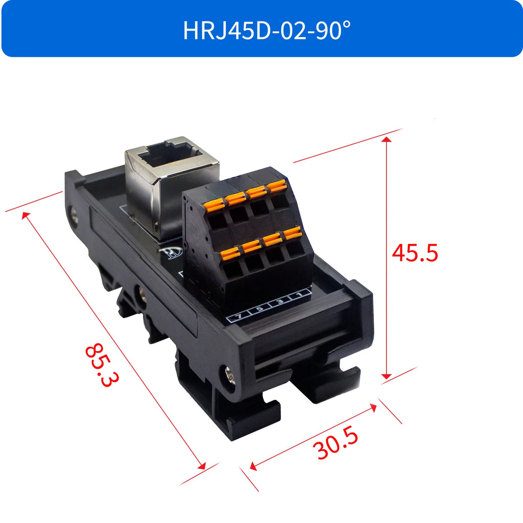 Quick Wiring  Din Rail Mounting Splitter Adapter RJ45 Female To Spring Termianl Block Module RJ45  Breakout Board