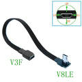 0.1M0.2M0.5M1M mini USB female to micro revolving connector, dash cam adapter cable, T-shaped port to Android navigation extensi