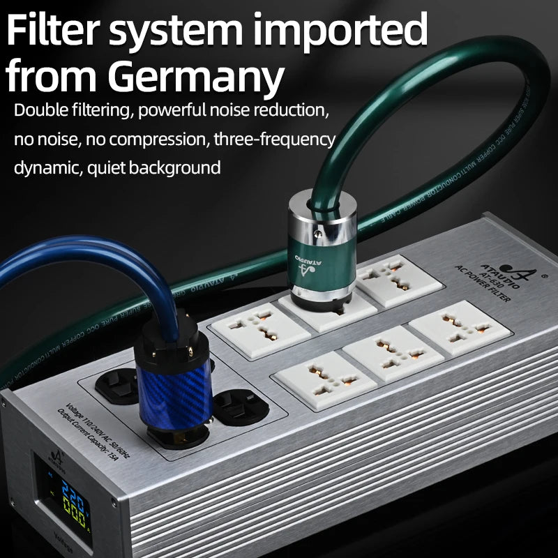 HiFi Power Filter HiFi Lightning Protection Anti-interference PA Audio Power Purifier 220V Dedicated Power Strip