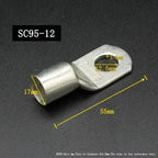 SC Type Wire Nose Terminal SC35 SC50 SC70 SC95 Bare Copper Battery Block Lugs Hole ID 6 8 10 12mm Crimp DTGA Cable End Connector