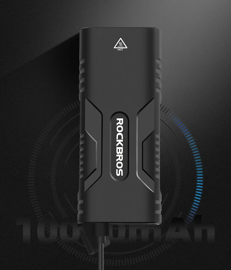 ROCKBROS Bicycle Light  2T6 LED 10W 10000 mAh Bike Front Lamp Flashlight Cycling Equipment MTB  Road Bike Flashlight