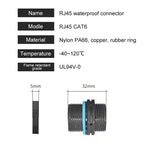 IP68 Waterproof RJ45 Network Connector Shielded Circular Waterproof Joint RJ45 Plug Panel Cat6A Gigabit Network