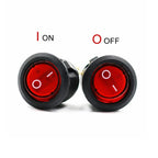 4/5/12pcs 3pin Round Switch LED 20A 12V DC With Color Switch Rocker Switch Can Be Used For Car Motorcycle Boat Bus RV